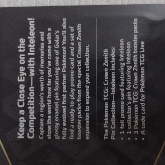 POKEMON-👑 CROWN ZENITH booster SEALED package w/Holographic and 3 packs+pin - Picture 6 of 7